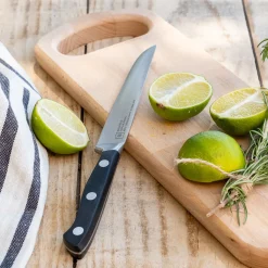 Couteau à steak forgé avec lame 12cm en inox - noir