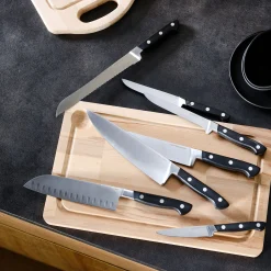 Couteau à steak forgé avec lame 12cm en inox - noir