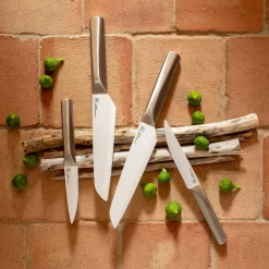 Couteau santoku en céramique - gris métallisé