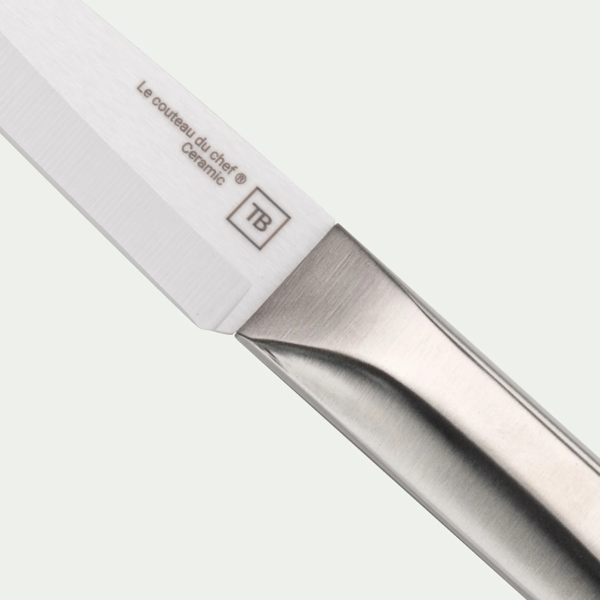 Couteau santoku en céramique - gris métallisé
