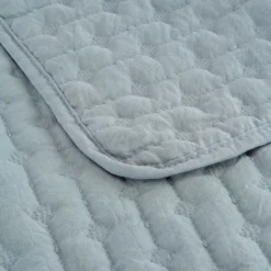 Couvre-lit en tissu surpiqué 180x230cm - bleu calaluna