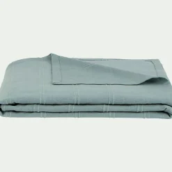 Couvre-lit tissé en coton 180x230cm - bleu calaluna