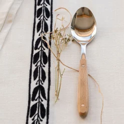 Cuillère en inox et manche en bois de hêtre - naturel