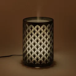 Diffuseur de parfum électrique en métal noir lumière - 100ml