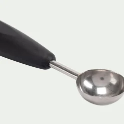 Double cuillère à pomme parisienne en inox - noir