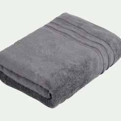 Drap de bain bouclette en coton - gris anthracite 100x150cm