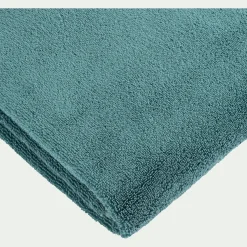 Drap de bain bouclette en coton - vert 100x150cm