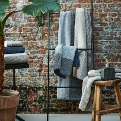 Drap de bain bouclette jacquard en coton - beige alpilles 100x150cm