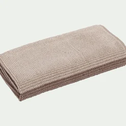 Drap de bain bouclette jacquard en coton - beige alpilles 100x150cm
