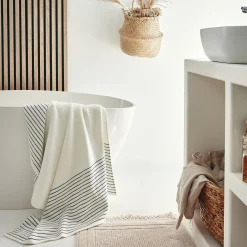 Drap de bain en coton - blanc ventoux 100x150cm