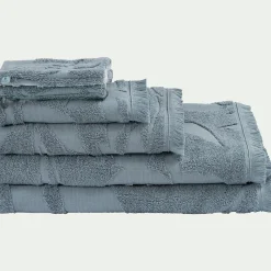 Drap de bain en coton - bleu calaluna 100x150cm