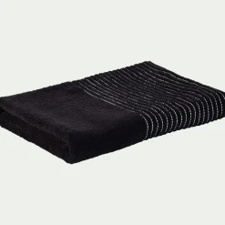 Drap de bain en coton - noir 100x150cm
