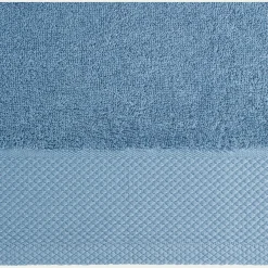 Drap de bain en coton peigné - bleu autan 100x150cm