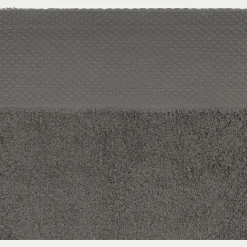 Drap de bain en coton peigné - gris restanque 100x150cm