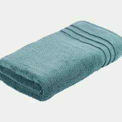 Drap de douche bouclette en coton - vert 70x140cm