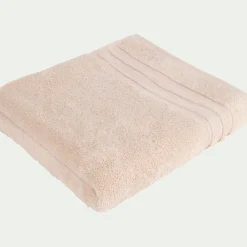 Drap de douche bouclette en coton - rose grège 70x140cm