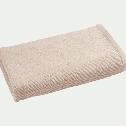 Drap de douche en bouclettes de coton bio - beige alpilles 70x130cm