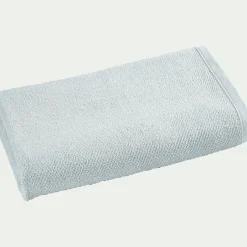 Drap de douche en bouclettes de coton bio - bleu 70x130cm
