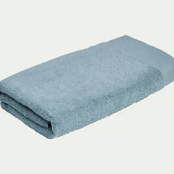 Drap de douche en coton peigné - bleu calaluna 70x140cm