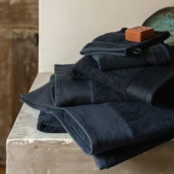 Drap de douche en coton peigné - gris calabrun 70x140cm