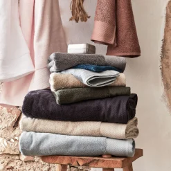 Drap de douche en coton peigné - beige alpilles 70x140cm