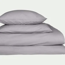 Drap housse en coton 200x200cm B30cm - gris restanque