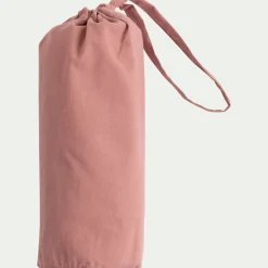 Drap housse en coton 90x200cm b25cm - rouge ricin