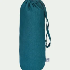 Drap housse en lin lavé 140x200cm B28cm - bleu figuerolles