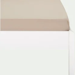 Drap housse enfant en coton 90x140+B15cm - beige alpilles