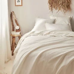 Drap plat en coton bio 270x300cm - blanc ventoux