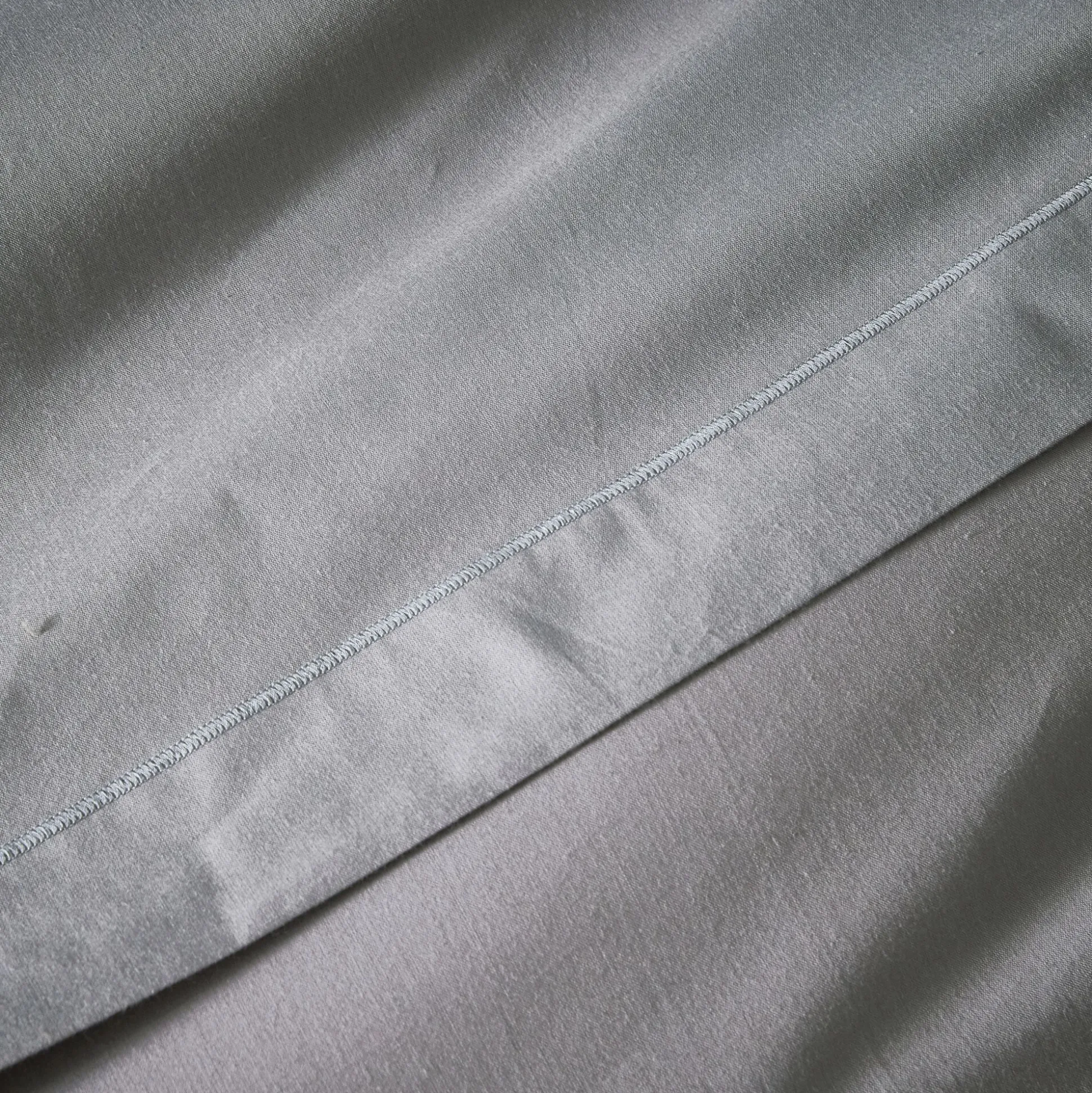 Drap plat en coton 270x300cm - gris restanque