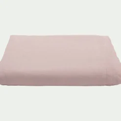 Drap plat en lin lavé 270x300cm - rose rosa