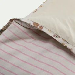 Édredon avec pompons en coton 100x180cm - beige