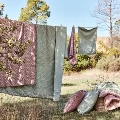 Édredon finition croquet en coton 100x180cm - rose