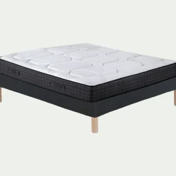 Ensemble matelas alinea enveloppant à ressorts ensachés et sommier tapissier équilibré