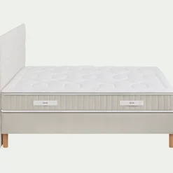 Ensemble matelas ressorts+sommier ferme Epeda H68cm 2x90x200cm - beige