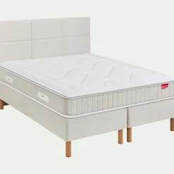 Ensemble matelas ressorts+sommier ferme Epeda H68cm 2x90x200cm - beige