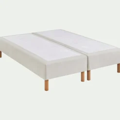 Ensemble matelas ressorts+sommier ferme Epeda H68cm 2x90x200cm - beige