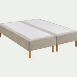 Ensemble matelas ressorts+sommier ferme Epeda H68cm 2x80x200cm - grège