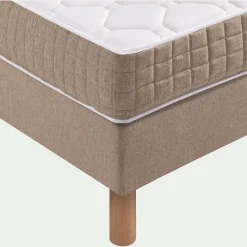 Ensemble matelas ressorts + sommier H24cm alinea 2x80x200cm - beige roucas