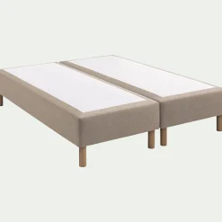 Ensemble matelas ressorts + sommier H24cm alinea 2x80x200cm - beige roucas