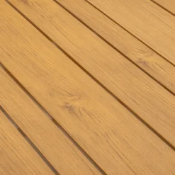 Ensemble table haute de jardin et 4 tabourets - bois clair