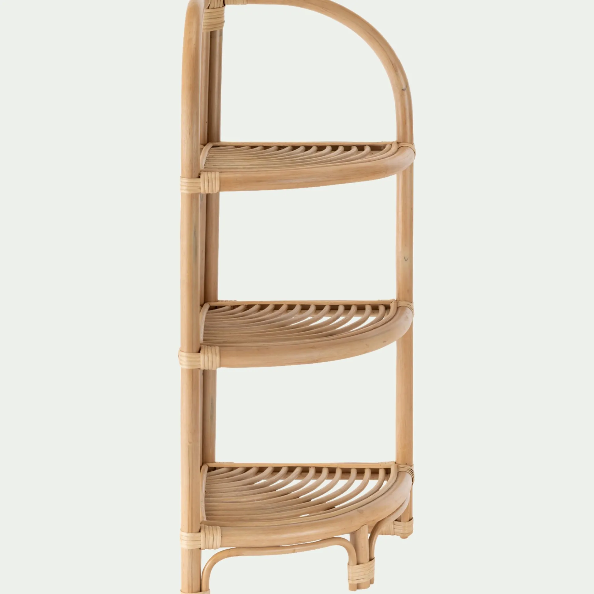 Etagère d'angle en rotin - naturel H81cm