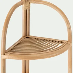 Etagère d'angle en rotin - naturel H81cm