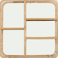 Etagère murale en rotin - naturel 65x65cm