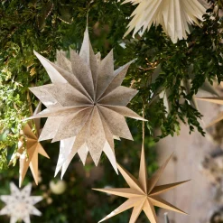 Etoile à suspendre en feutrine D40cm - blanc