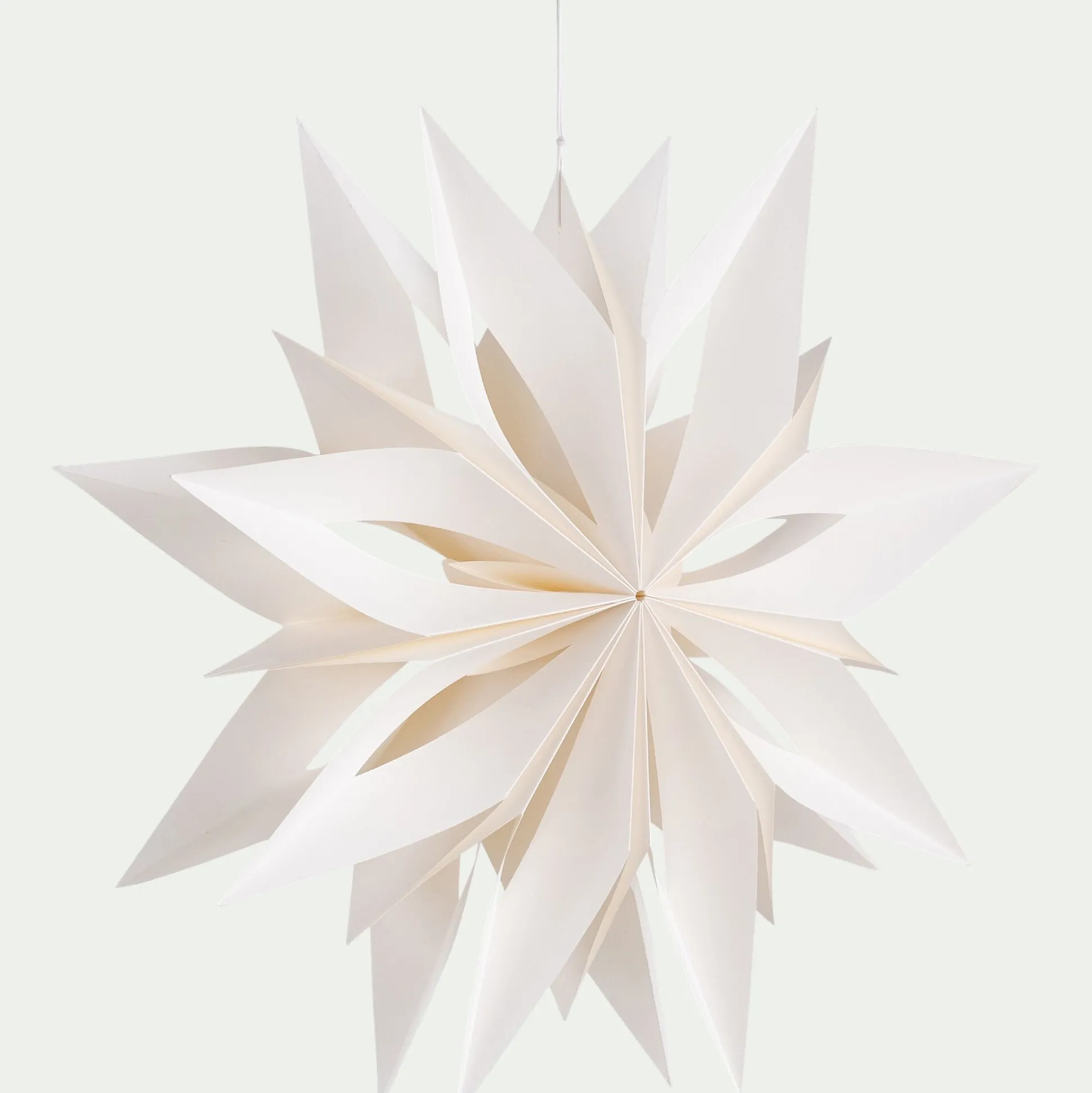 Etoile à suspendre en papier D40cm - blanc