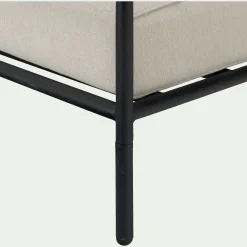 Fauteuil de jardin en acier et corde - beige