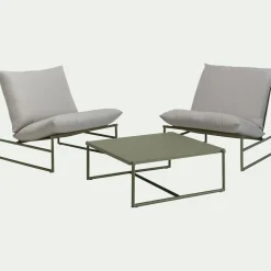 Fauteuil de jardin en aluminium - vert cèdre