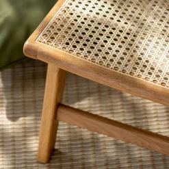 Fauteuil en chêne et rotin - bois clair